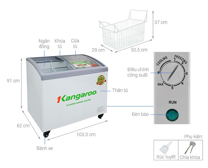Image Tủ đông Kangaroo 248 lít KG308C1 3
