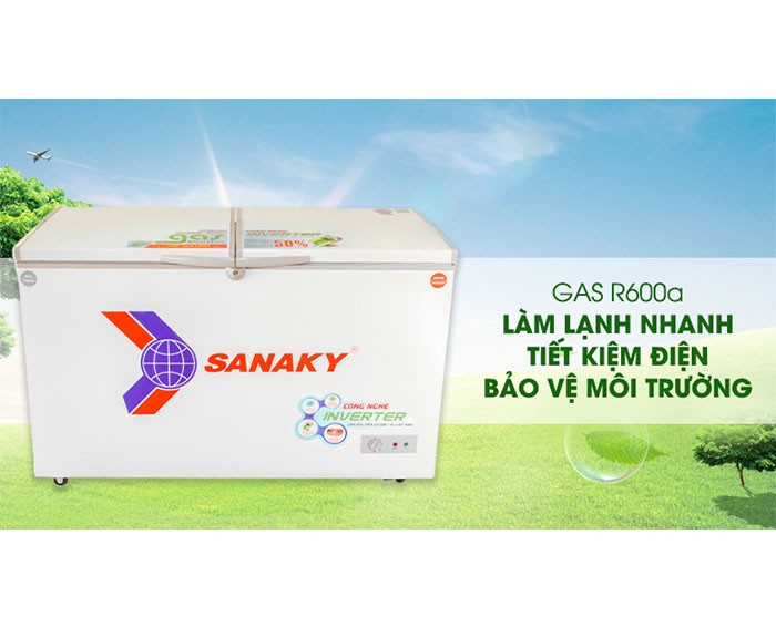Image Tủ đông Sanaky Inverter 280 lít VH-4099W3 2