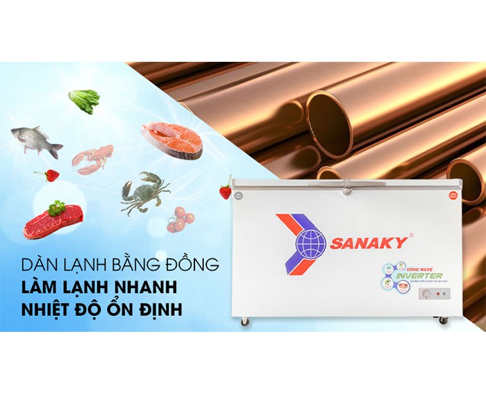 Image Tủ đông Sanaky Inverter 280 lít VH-4099W3 3