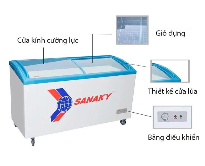 Image Tủ đông kính lùa Sanaky VH-302VNM 300 lít 1