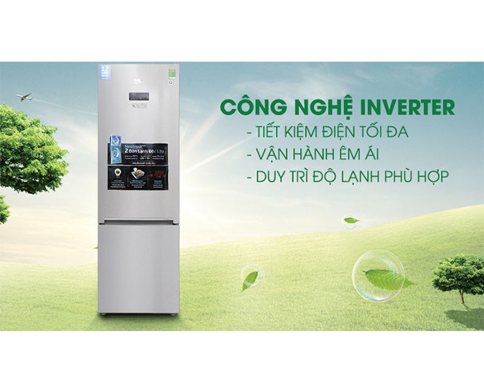 Image Tủ lạnh Beko Inverter 340 lít RCNT340E50VZX 3