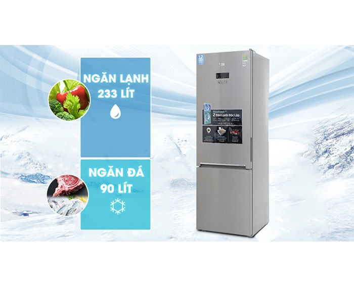 Image Tủ lạnh Beko Inverter 340 lít RCNT340E50VZX 4