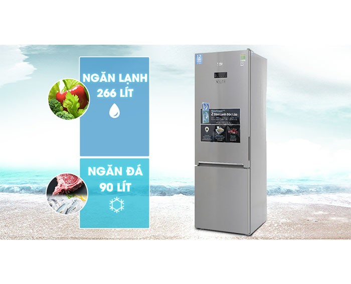 Image Tủ lạnh Beko Inverter 375 lít RCNT375E50VZX 3
