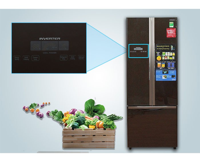 Image Tủ lạnh Hitachi Inverter 382 lít R-WB475PGV2 GBK 1