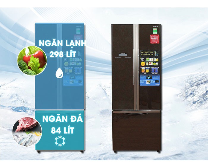 Image Tủ lạnh Hitachi Inverter 382 lít R-WB475PGV2 GBK 4