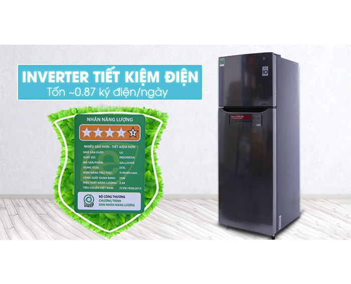 Image Tủ lạnh LG Inverter 255 lít GN-L255PS 1
