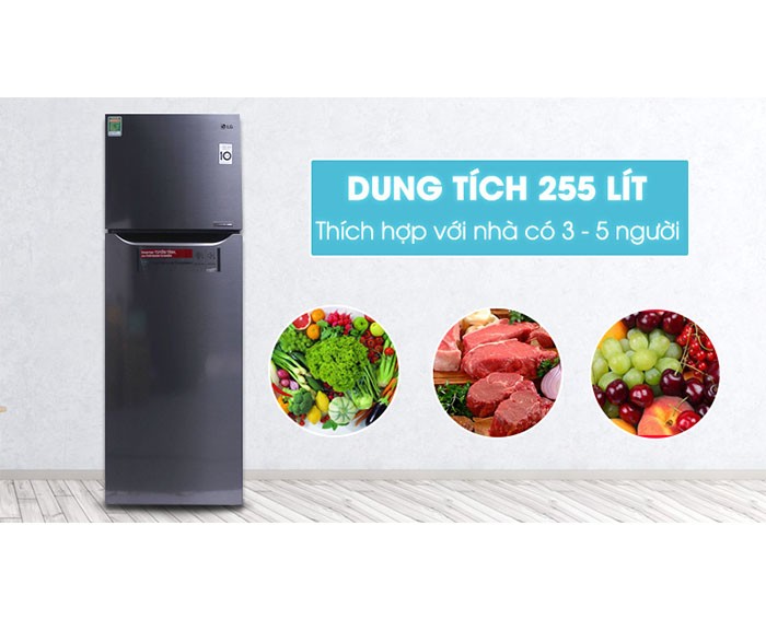 Image Tủ lạnh LG Inverter 255 lít GN-L255PS 2