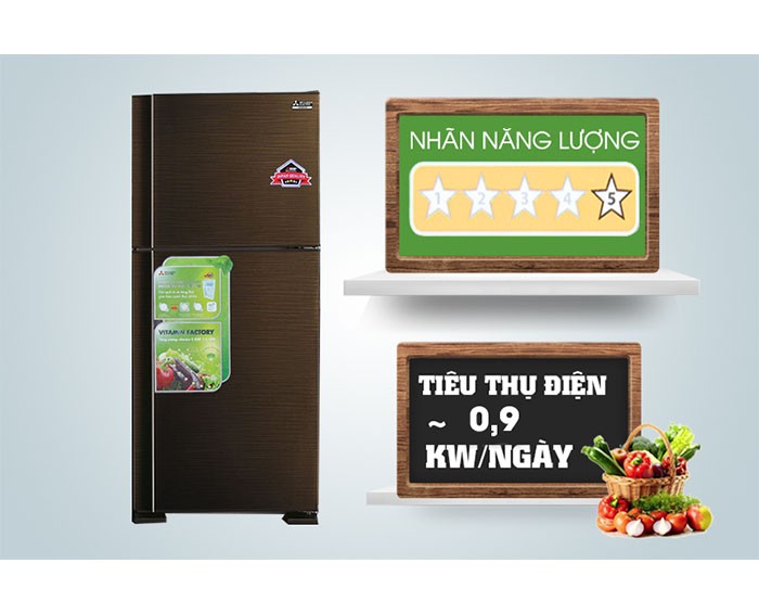 Image Tủ lạnh Mitsubishi Electric Inverter 346 lít MR-F42EH-BRW 4