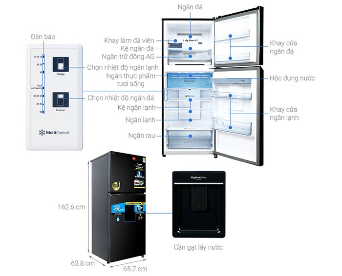 Image Tủ lạnh Panasonic Inverter 326 lít NR-TL351GPKV 3