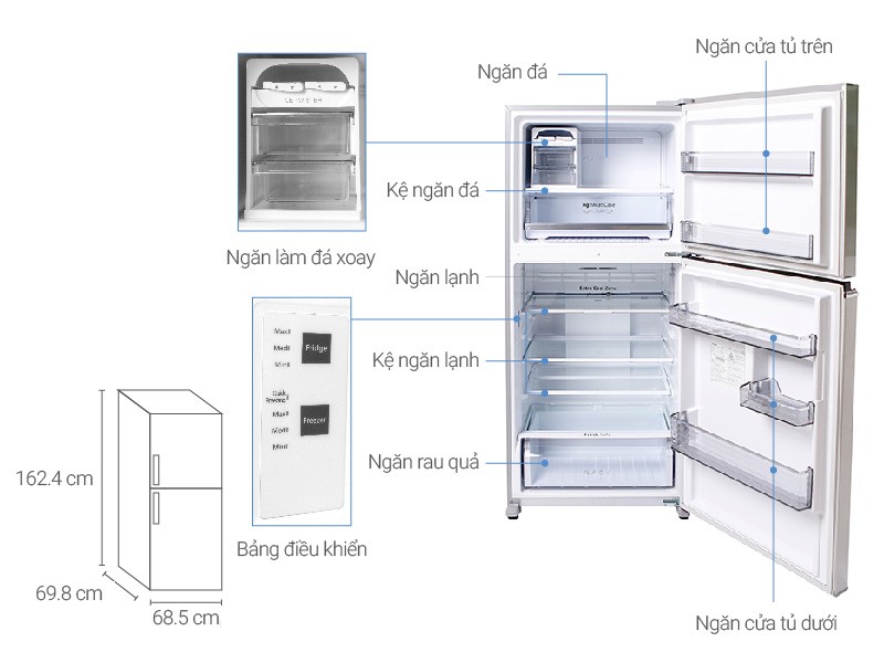 Image Tủ lạnh Panasonic 363 lít NR-BD418VSVN 3