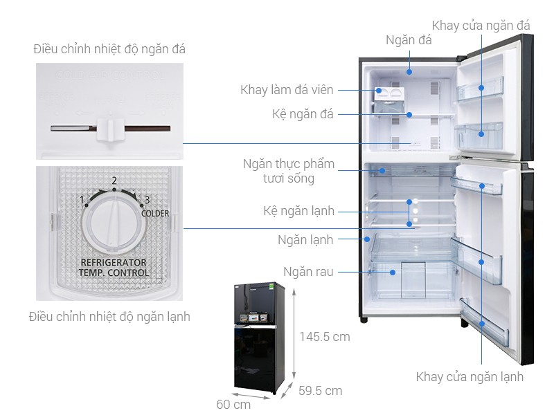 Image Tủ lạnh Panasonic Inverter 234 lít NR-BL268PKVN 2