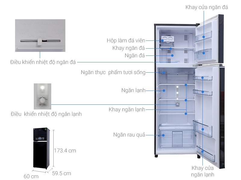 Image Tủ lạnh Panasonic inverter 303 lít NR-BL348PKVN 1