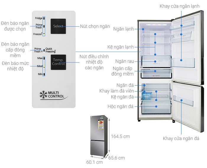 Image Tủ lạnh Panasonic Inverter 290 lít NR-BV320QSVN 1