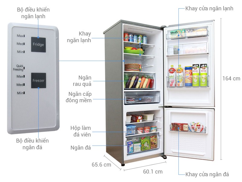 Image Tủ lạnh Panasonic 290 lít NR-BV328QSVN 3