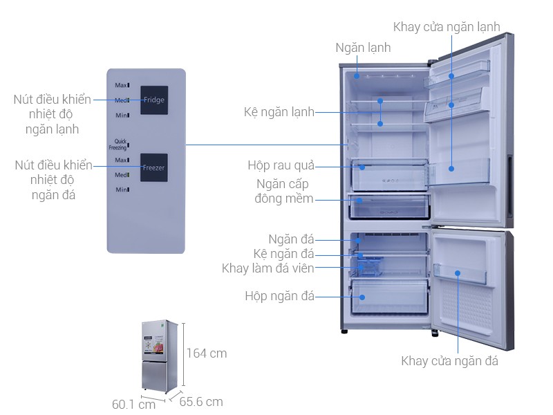 Image Tủ lạnh Panasonic 290 lít NR-BV329QSVN 3