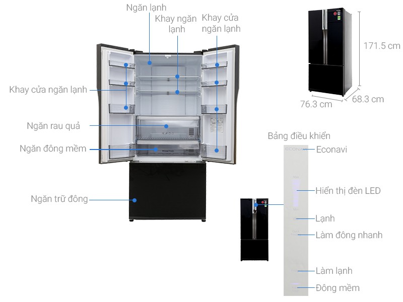 Image Tủ lạnh Panasonic inverter 491 lít NR-CY558GKVN 4