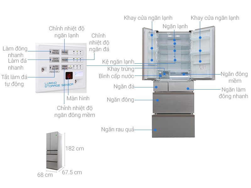 Image Tủ lạnh Panasonic inverter 489 lít NR-F510GT-N2 5