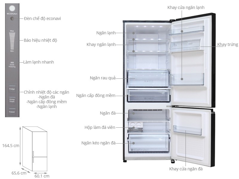 Image Tủ lạnh Panasonic 290 lít NR-BV328GKVN 3