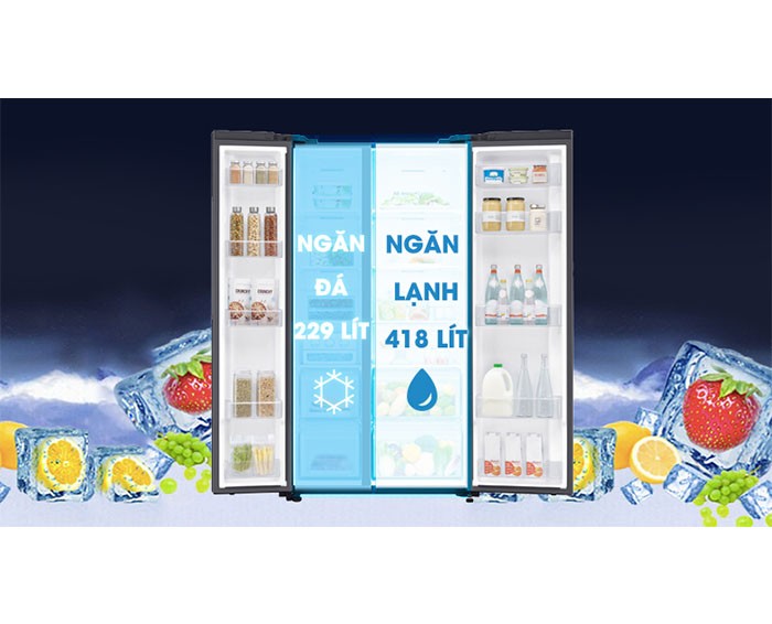 Image Tủ lạnh Samsung Inverter 647 lít RS62R5001B4/SV 5