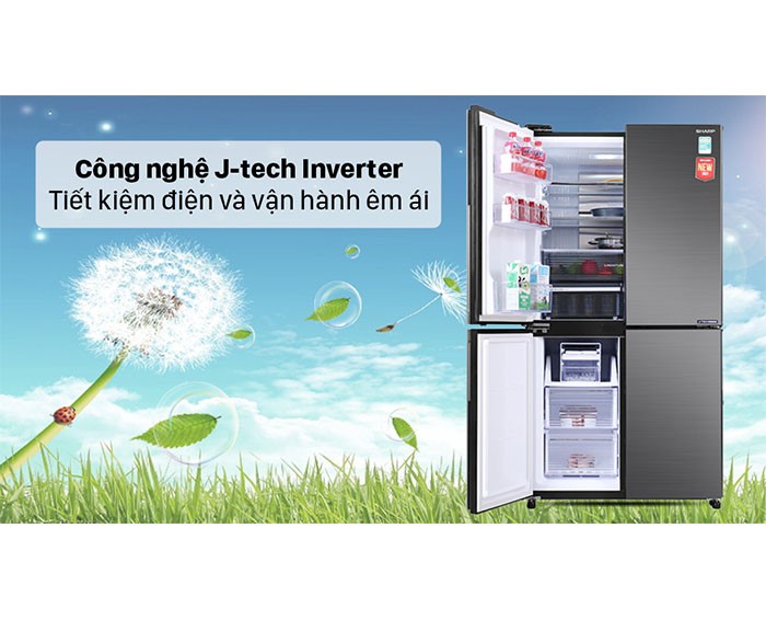 Image Tủ lạnh Sharp Inverter 525 lít SJ-FX600V-SL 3