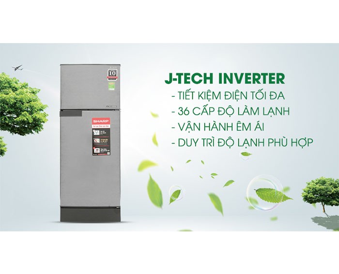 Image Tủ lạnh Sharp Inverter 180 lít SJ-X196E-DSS 1