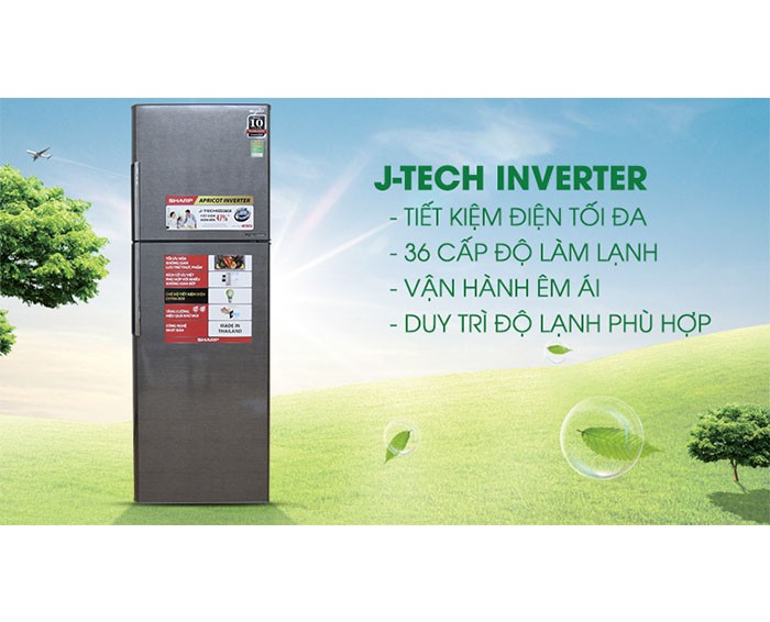 Image Tủ lạnh Sharp Inverter 342 lít SJ-X346E-DS 1