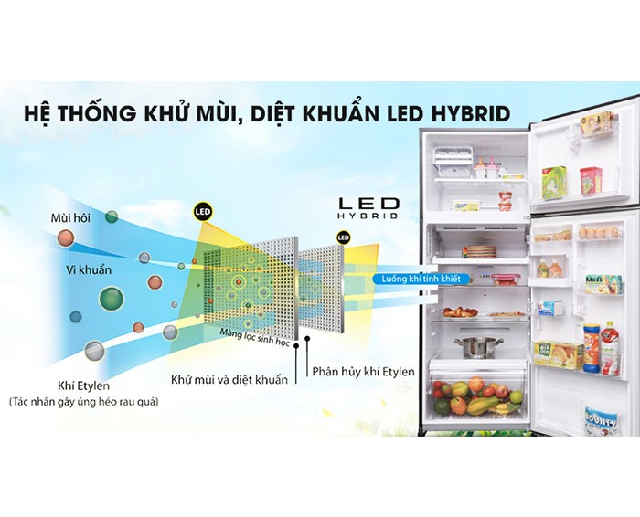 Image Tủ lạnh Toshiba Inverter 409 lít GR-AG46VPDZ XK1 1